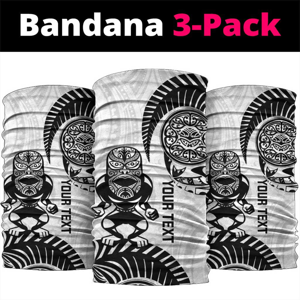 Custom Aotearoa Football Neck Gaiter NZ Maori Tiki Go Champions LT14 package One Size: 25*50cm White - Polynesian Pride