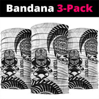 Custom Aotearoa Football Neck Gaiter NZ Maori Tiki Go Champions LT14 package One Size: 25*50cm White - Polynesian Pride