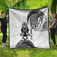 Custom Aotearoa Football Quilt NZ Maori Tiki Go Champions LT14 - Polynesian Pride