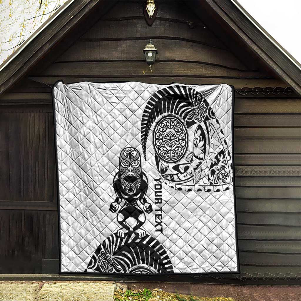 Custom Aotearoa Football Quilt NZ Maori Tiki Go Champions LT14 - Polynesian Pride