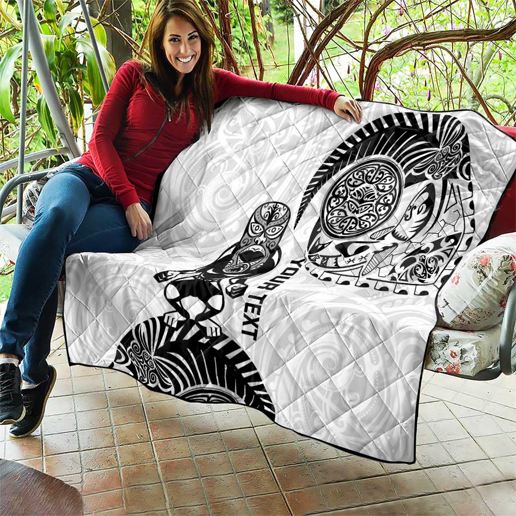 Custom Aotearoa Football Quilt NZ Maori Tiki Go Champions LT14 - Polynesian Pride