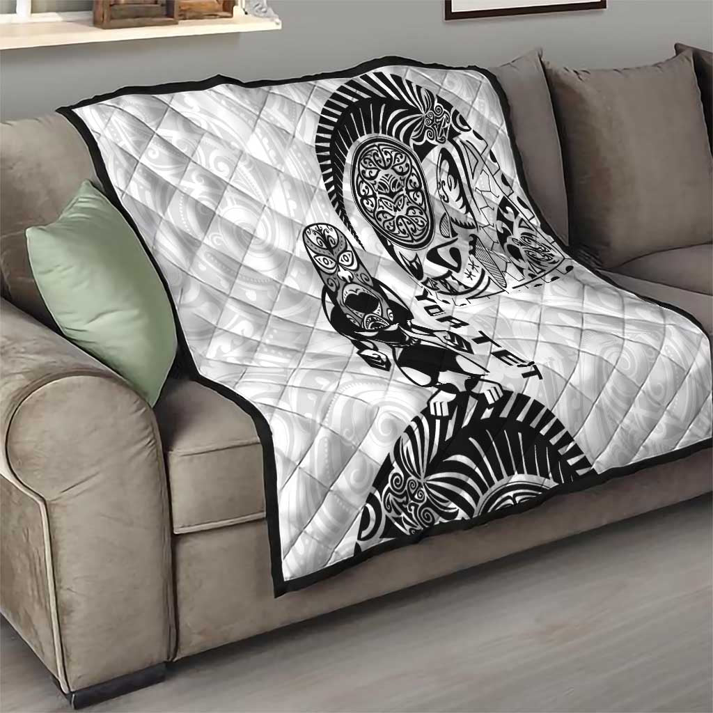 Custom Aotearoa Football Quilt NZ Maori Tiki Go Champions LT14 - Polynesian Pride