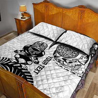 Custom Aotearoa Football Quilt Bed Set NZ Maori Tiki Go Champions LT14 - Polynesian Pride