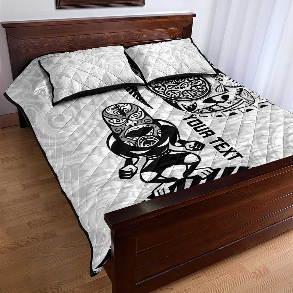 Custom Aotearoa Football Quilt Bed Set NZ Maori Tiki Go Champions LT14 - Polynesian Pride