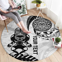 Custom Aotearoa Football Round Carpet NZ Maori Tiki Go Champions LT14 - Polynesian Pride