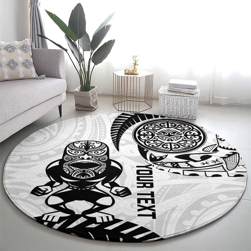 Custom Aotearoa Football Round Carpet NZ Maori Tiki Go Champions LT14 - Polynesian Pride