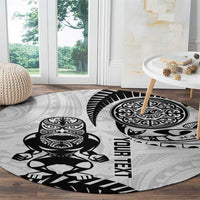 Custom Aotearoa Football Round Carpet NZ Maori Tiki Go Champions LT14 - Polynesian Pride