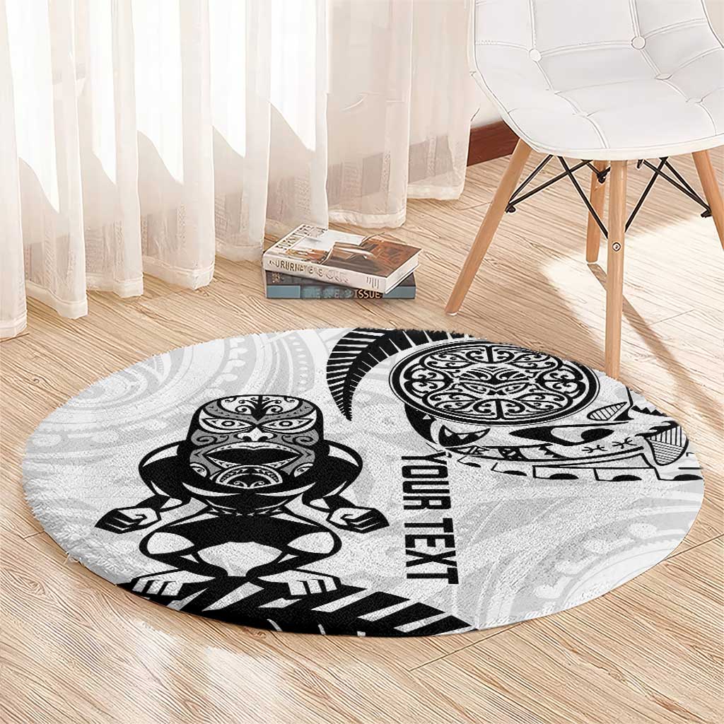 Custom Aotearoa Football Round Carpet NZ Maori Tiki Go Champions LT14 - Polynesian Pride