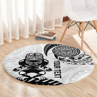 Custom Aotearoa Football Round Carpet NZ Maori Tiki Go Champions LT14 - Polynesian Pride