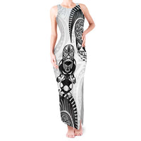 Custom Aotearoa Football Tank Maxi Dress NZ Maori Tiki Go Champions LT14 Women White - Polynesian Pride