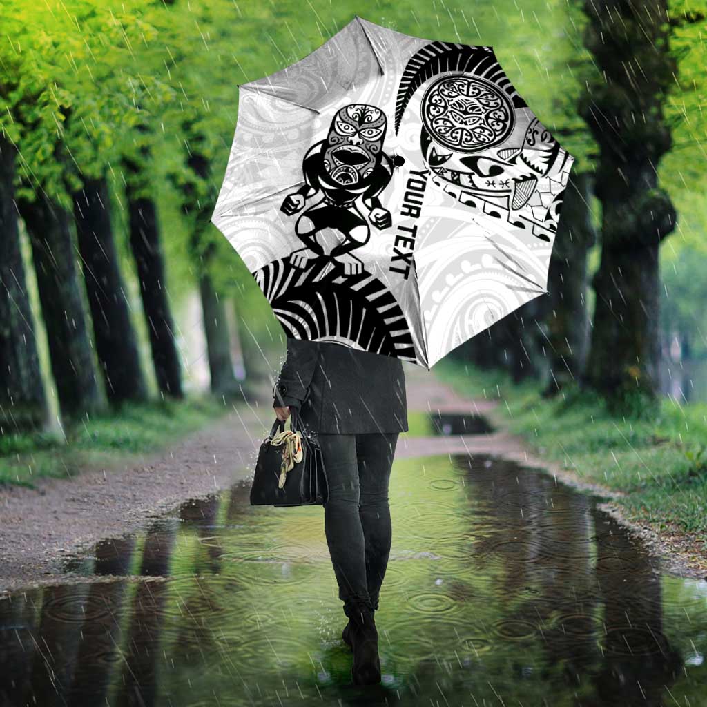Custom Aotearoa Football Umbrella NZ Maori Tiki Go Champions LT14 - Polynesian Pride