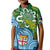 Australia And Fiji Kid Polo Shirt Aboriginal Mix Fijian Tapa Unique Style LT14 Kid Green - Polynesian Pride