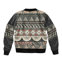 Vintage Bula Fiji Masi Bomber Jacket Fijian Tapa Cloth LT14 - Polynesian Pride