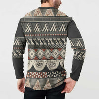 Vintage Bula Fiji Masi Button Sweatshirt Fijian Tapa Cloth LT14 - Polynesian Pride