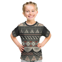Vintage Bula Fiji Masi Kid T Shirt Fijian Tapa Cloth LT14 Charcoal - Polynesian Pride