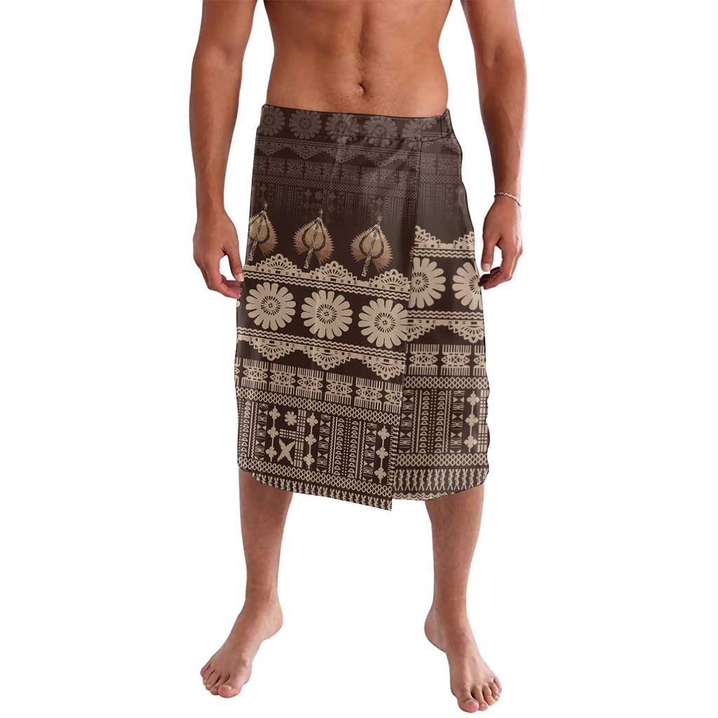 Bula Fiji Iri ni Meke Lavalava Kuvui Fijian Masi LT14 Brown - Polynesian Pride