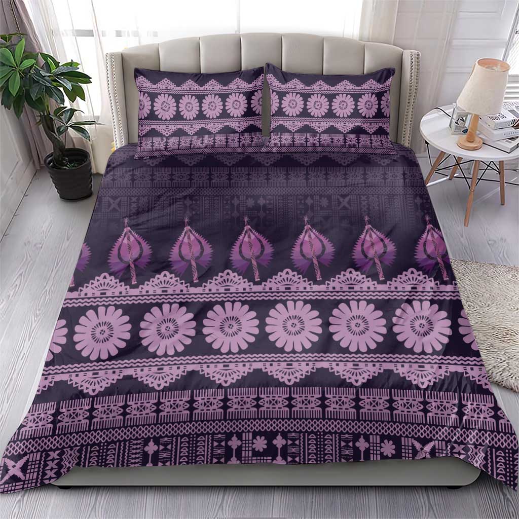 Bula Fiji Iri ni Meke Bedding Set Lokaloka Fijian Masi LT14 - Polynesian Pride
