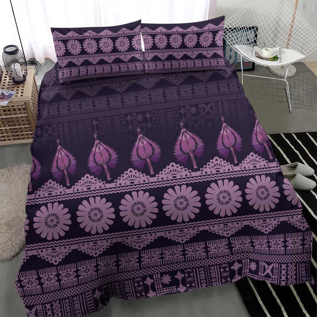 Bula Fiji Iri ni Meke Bedding Set Lokaloka Fijian Masi LT14 - Polynesian Pride
