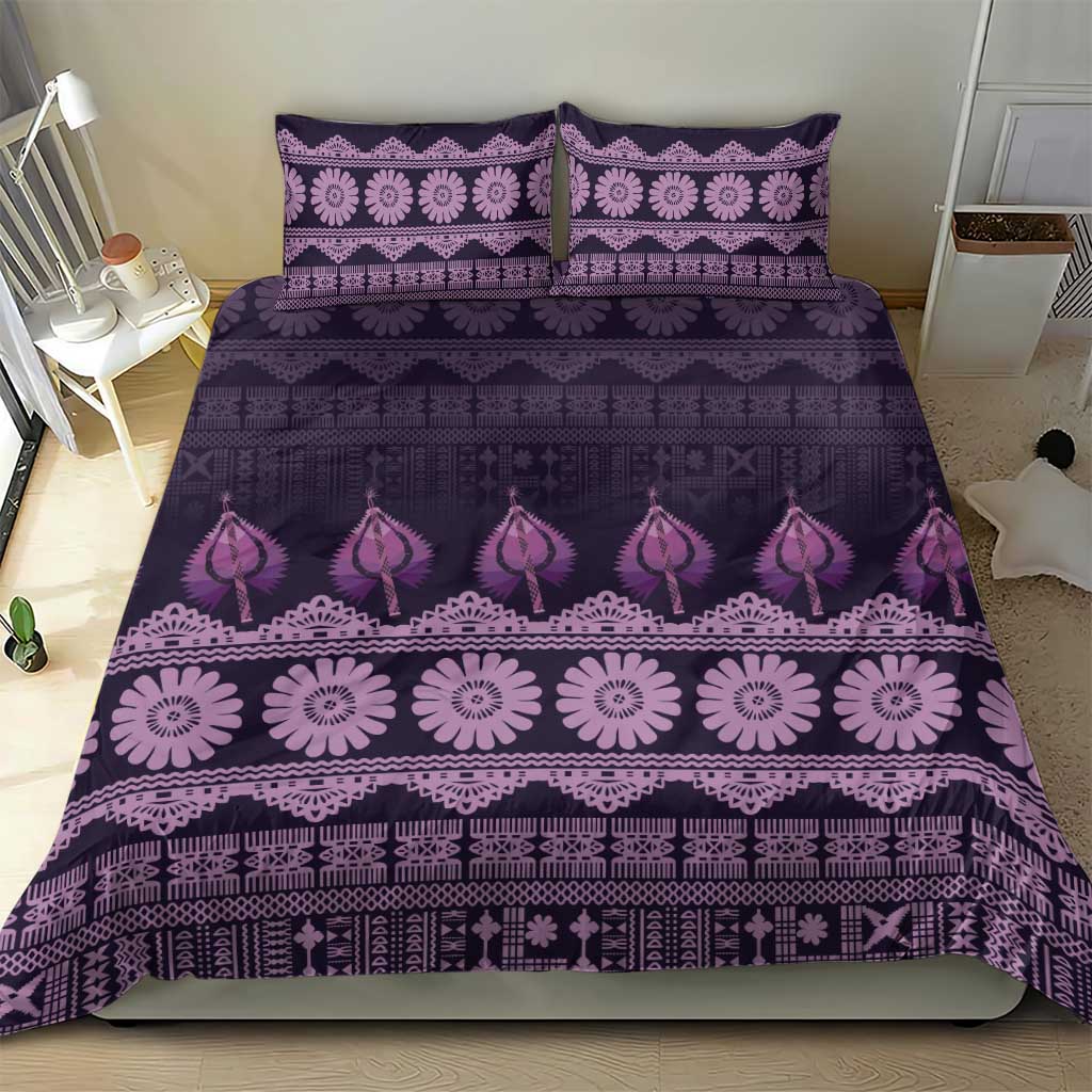 Bula Fiji Iri ni Meke Bedding Set Lokaloka Fijian Masi LT14 - Polynesian Pride