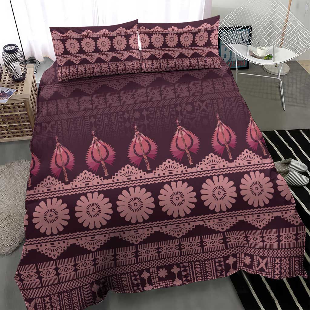 Bula Fiji Iri ni Meke Bedding Set Piqi Fijian Masi LT14 - Polynesian Pride