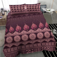 Bula Fiji Iri ni Meke Bedding Set Piqi Fijian Masi LT14 - Polynesian Pride