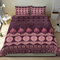 Bula Fiji Iri ni Meke Bedding Set Piqi Fijian Masi LT14 - Polynesian Pride