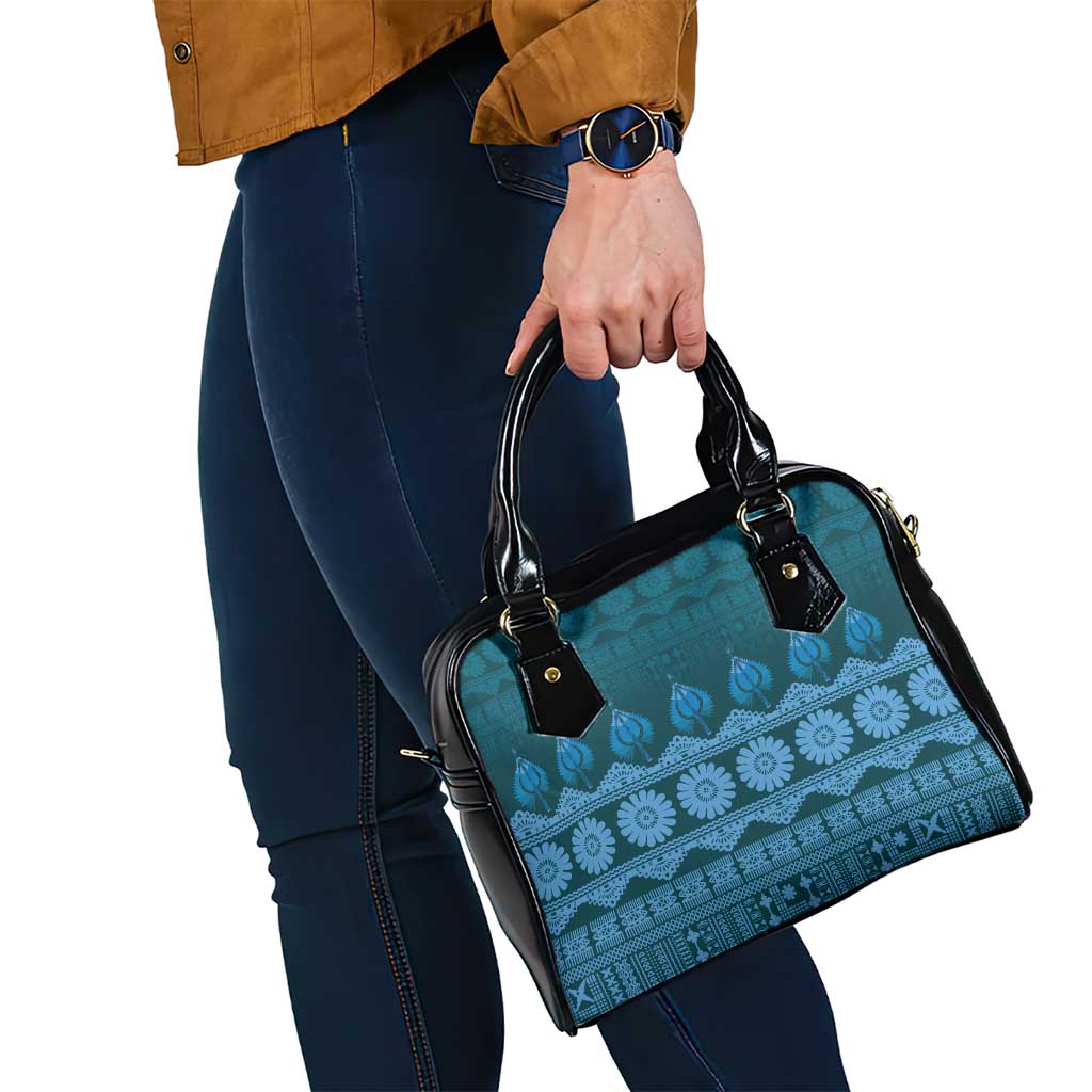 Bula Fiji Iri ni Meke Shoulder Handbag Karakarawa Fijian Masi LT14 - Polynesian Pride