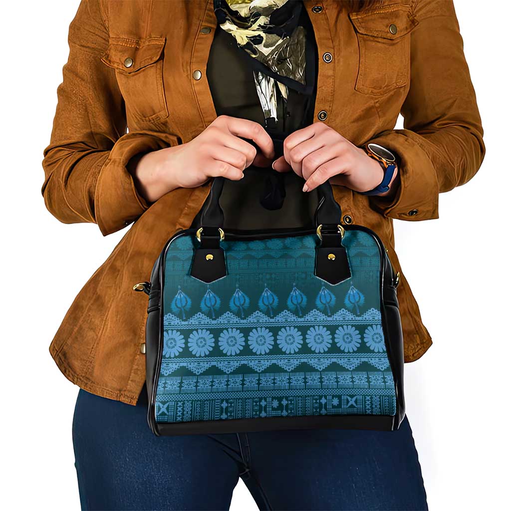 Bula Fiji Iri ni Meke Shoulder Handbag Karakarawa Fijian Masi LT14 - Polynesian Pride