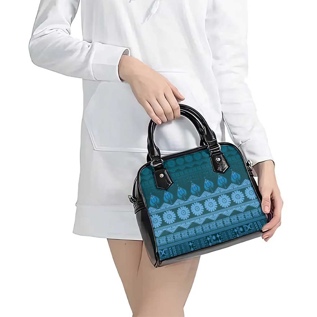Bula Fiji Iri ni Meke Shoulder Handbag Karakarawa Fijian Masi LT14 - Polynesian Pride