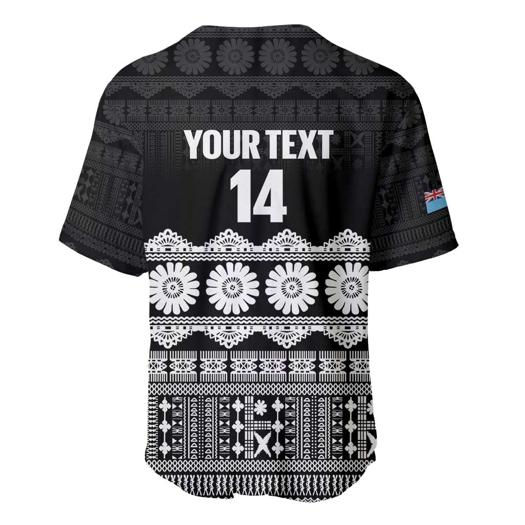 Fiji Tapa Rugby Custom Baseball Jersey Go Fijiana LT14 - Polynesian Pride