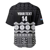 Fiji Tapa Rugby Custom Baseball Jersey Go Fijiana LT14 - Polynesian Pride