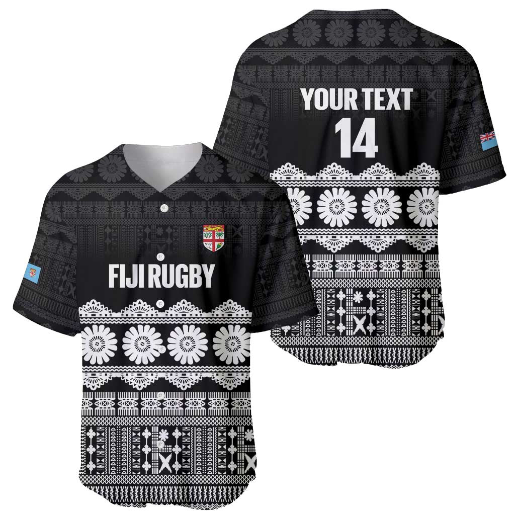 Fiji Tapa Rugby Custom Baseball Jersey Go Fijiana LT14 - Polynesian Pride