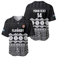 Fiji Tapa Rugby Custom Baseball Jersey Go Fijiana LT14 - Polynesian Pride