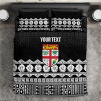Fiji Tapa Rugby Custom Bedding Set Go Fijiana LT14 Black - Polynesian Pride