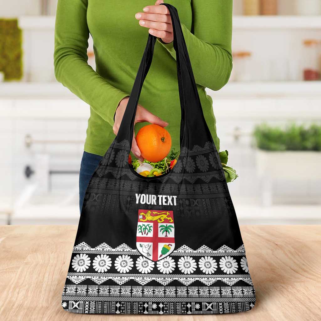 Fiji Tapa Rugby Custom Grocery Bag Go Fijiana LT14 - Polynesian Pride