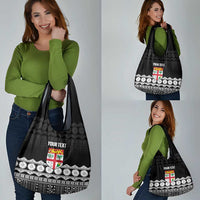 Fiji Tapa Rugby Custom Grocery Bag Go Fijiana LT14 - Polynesian Pride