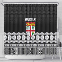 Fiji Tapa Rugby Custom Shower Curtain Go Fijiana LT14 - Polynesian Pride