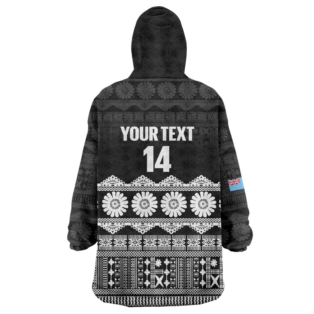 Fiji Tapa Rugby Custom Wearable Blanket Hoodie Go Fijiana LT14 - Polynesian Pride