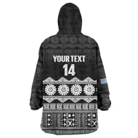 Fiji Tapa Rugby Custom Wearable Blanket Hoodie Go Fijiana LT14 - Polynesian Pride