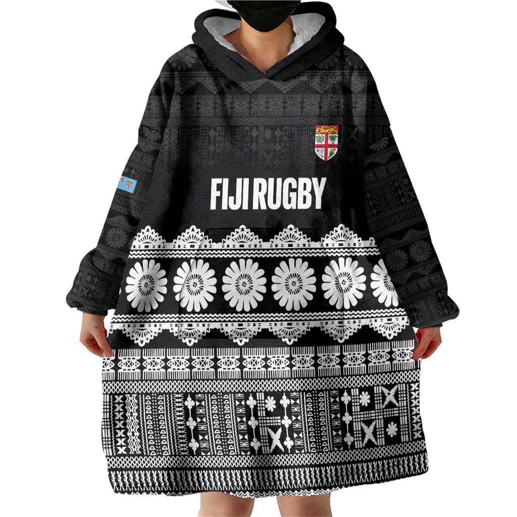 Fiji Tapa Rugby Custom Wearable Blanket Hoodie Go Fijiana LT14 - Polynesian Pride