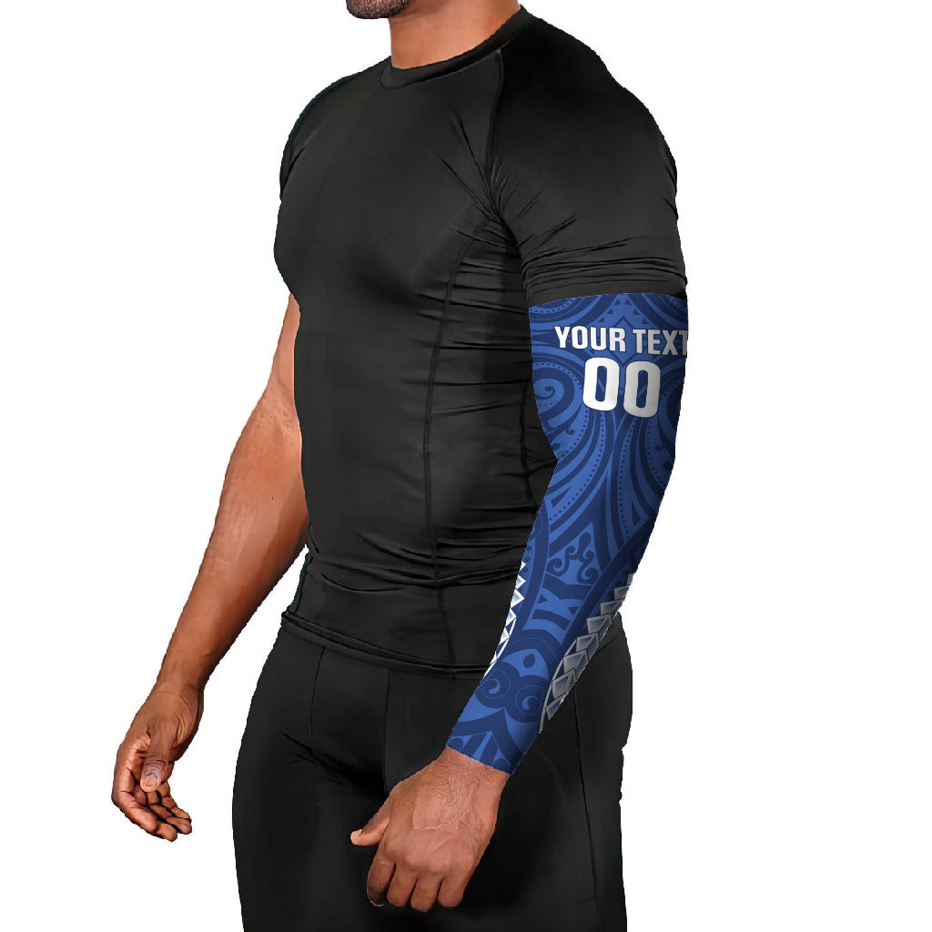 Auckland 2026 Rugby Custom Arm Sleeves NZ Maori Silver Fern LT14 - Polynesian Pride