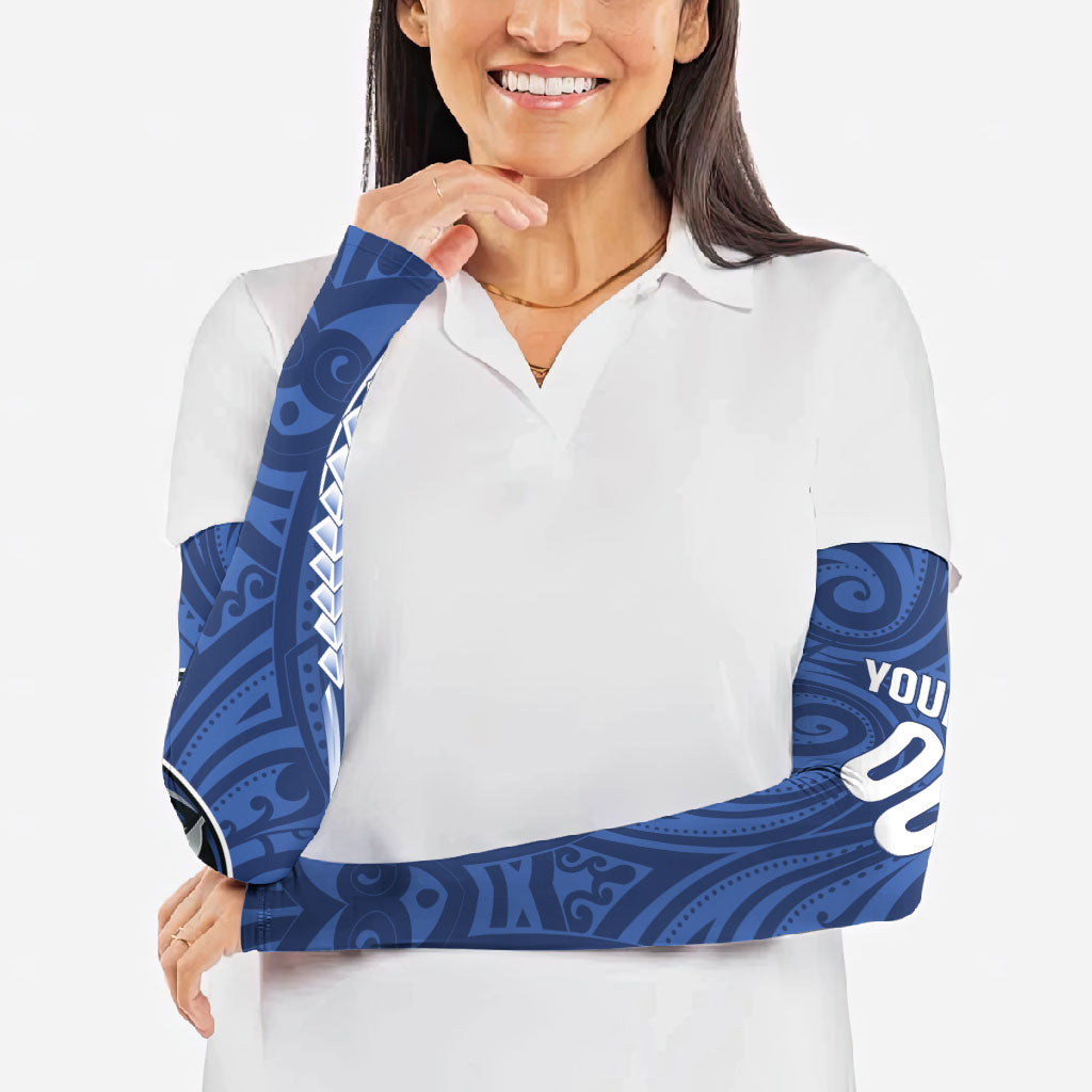 Auckland 2026 Rugby Custom Arm Sleeves NZ Maori Silver Fern LT14 - Polynesian Pride