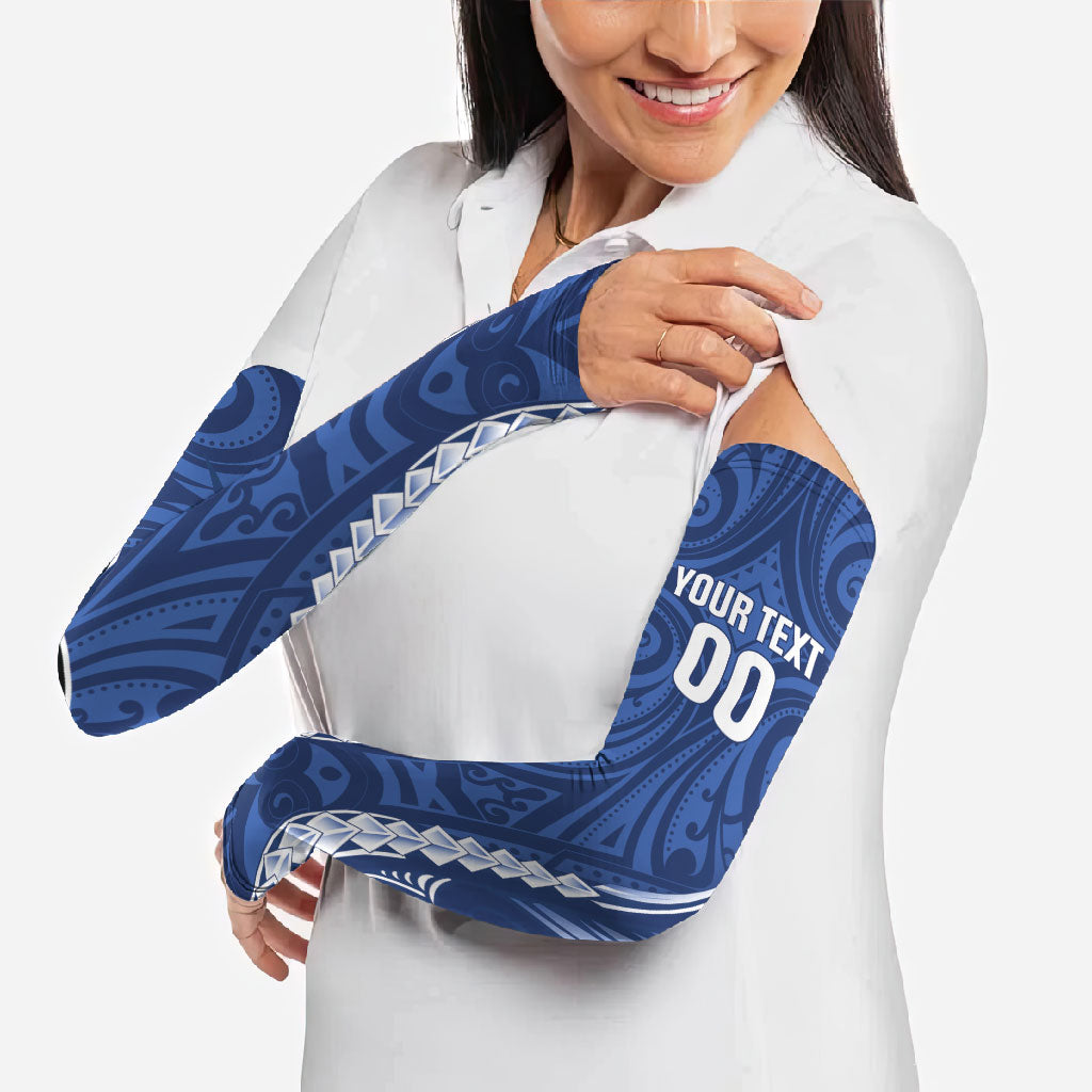 Auckland 2026 Rugby Custom Arm Sleeves NZ Maori Silver Fern LT14 - Polynesian Pride