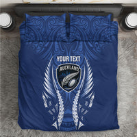 Auckland 2026 Rugby Custom Bedding Set NZ Maori Silver Fern LT14 Blue - Polynesian Pride