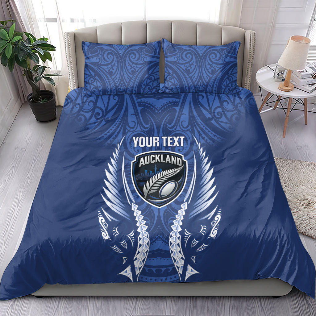 Auckland 2026 Rugby Custom Bedding Set NZ Maori Silver Fern LT14 - Polynesian Pride