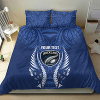 Auckland 2026 Rugby Custom Bedding Set NZ Maori Silver Fern LT14 - Polynesian Pride