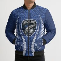 Auckland 2026 Rugby Custom Bomber Puffer Jacket NZ Maori Silver Fern LT14 - Polynesian Pride