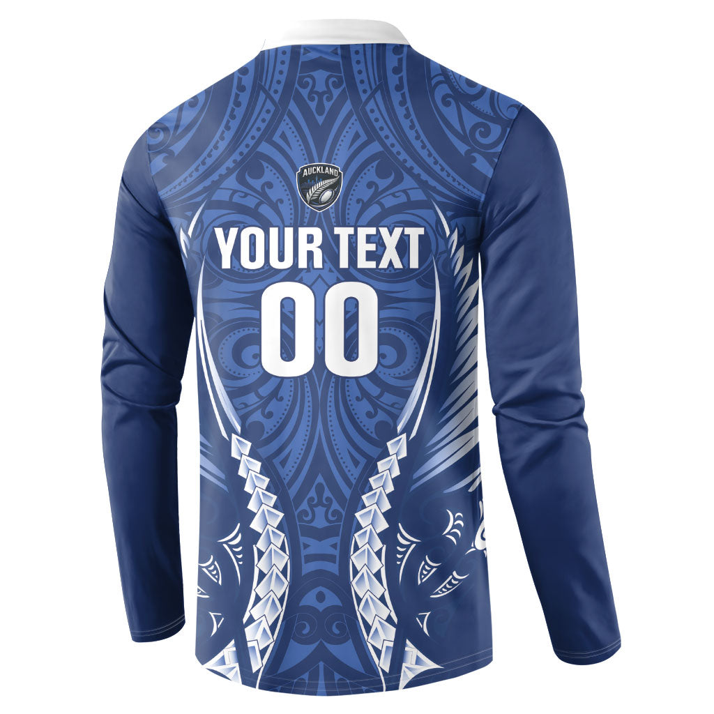 Auckland 2026 Rugby Custom Button Sweatshirt NZ Maori Silver Fern LT14 - Polynesian Pride