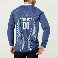 Auckland 2026 Rugby Custom Button Sweatshirt NZ Maori Silver Fern LT14 - Polynesian Pride