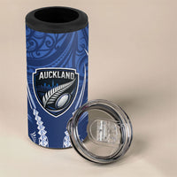 Auckland 2026 Rugby Custom 4 in 1 Can Cooler Tumbler NZ Maori Silver Fern LT14 - Polynesian Pride